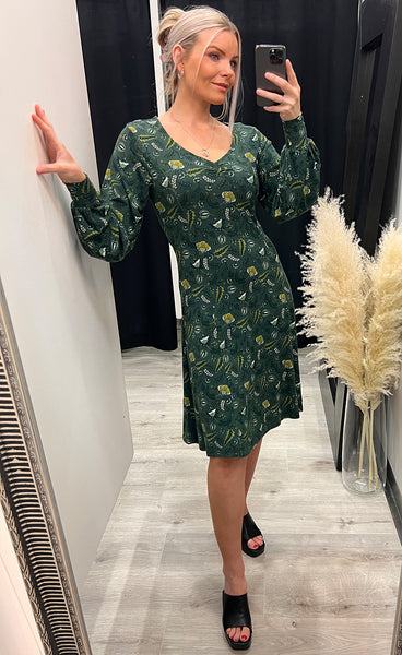 Ann dress - green mix
