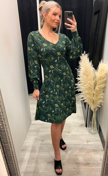 Ann dress - green mix