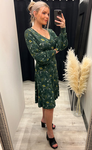 Ann dress - green mix