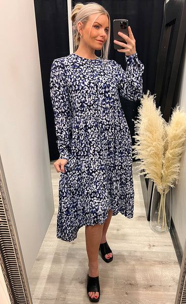 Freysa dress - navy mix