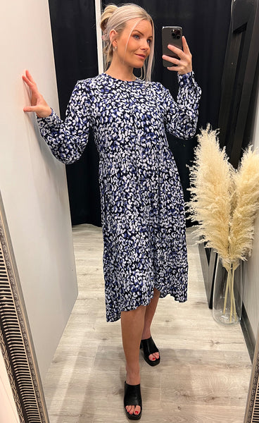 Freysa dress - navy mix