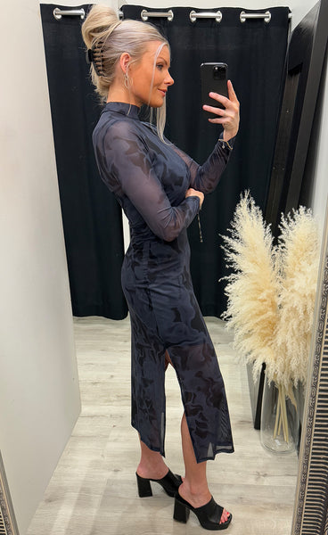 Hulda dress - grey print