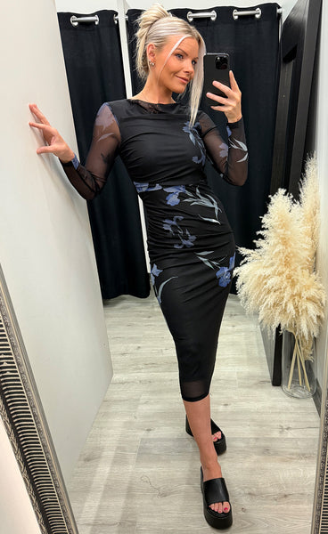 New Esme dress - blue flower