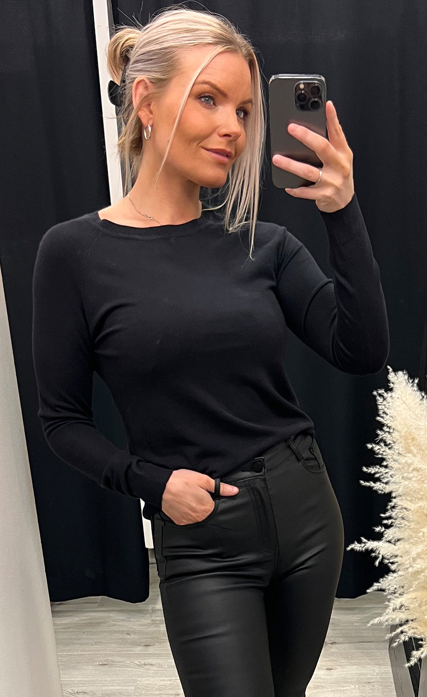 Pimba basic pullover - black