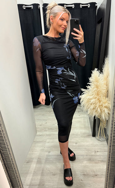 New Esme dress - blue flower