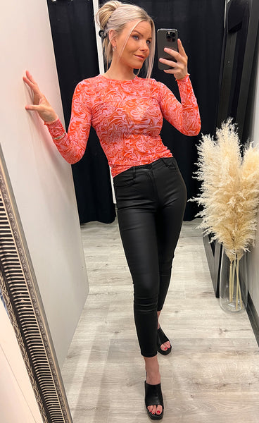 Isla mesh top - pink