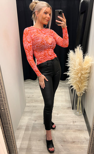 Isla mesh top - pink