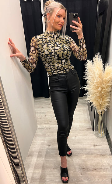 Naomi mesh top - green