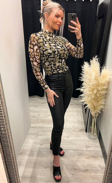 Naomi mesh top - green