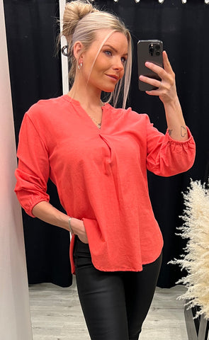 Maddie blouse 1 - coral
