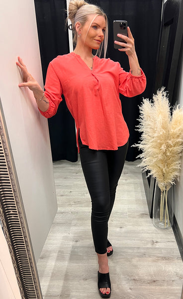 Maddie blouse 1 - coral
