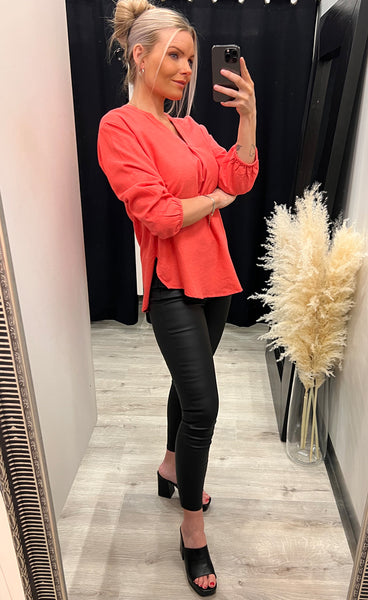 Maddie blouse 1 - coral