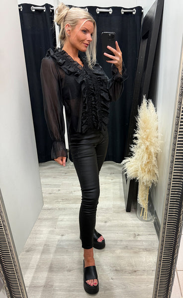 N-myrtia blouse - black