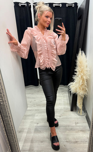 N-myrtia blouse - blush rose