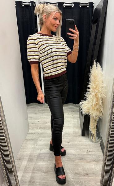 N-maylin knit - dinah brown stripe