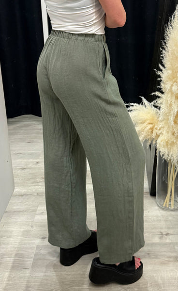 Lorann pants - green leaf