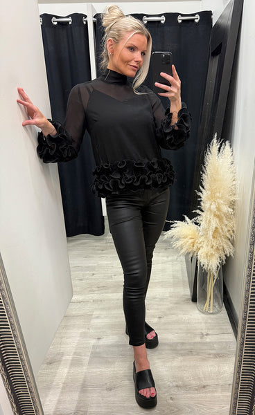N-latanietta blouse - black