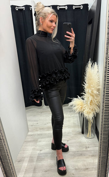 N-latanietta blouse - black