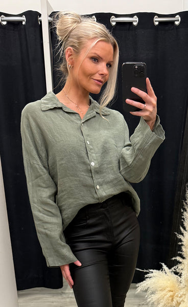 Leanora shirt - green leaf