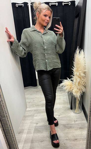 Leanora shirt - green leaf