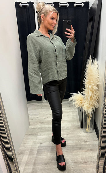 Leanora shirt - green leaf