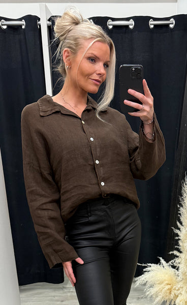 Leanora shirt - chocolate