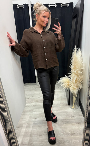 Leanora shirt - chocolate