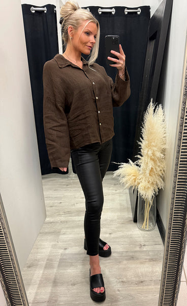 Leanora shirt - chocolate