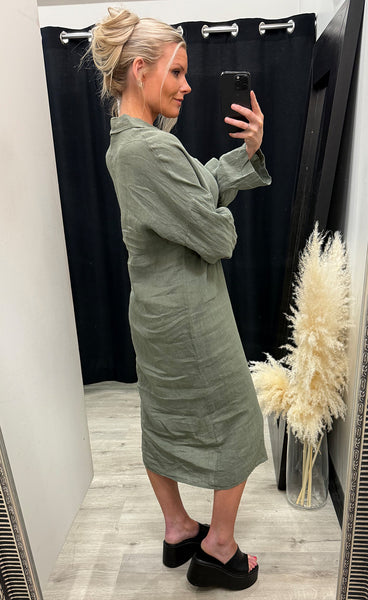N-lorita dress - leaf green