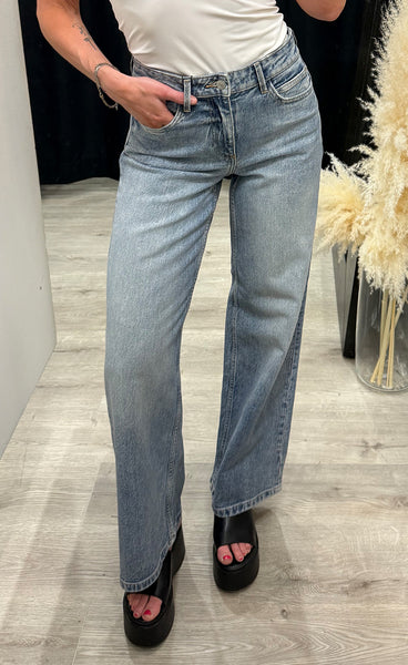 Kyjla long jeans - mid blue denim