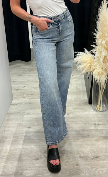 Kyjla long jeans - mid blue denim