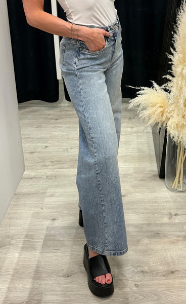 Kyjla long jeans - mid blue denim