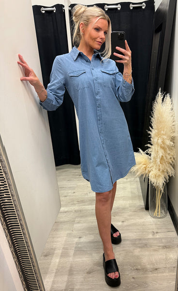 Jill dress - light blue denim