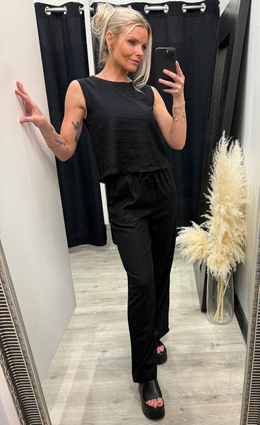 Falakka oneck top - black