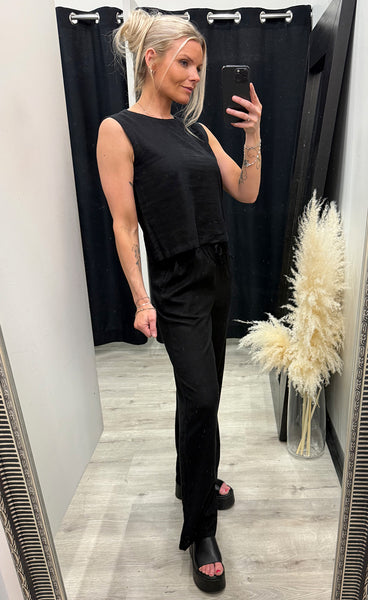 Falakka oneck top - black