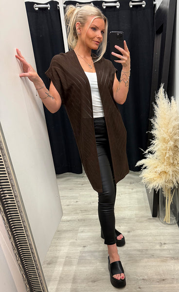 FREEQUENT Elina cardigan - coffee bean