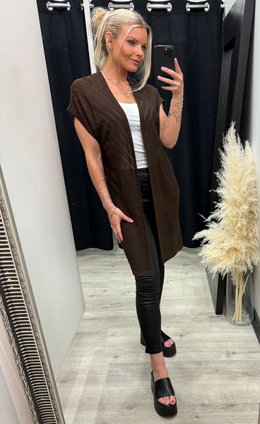FREEQUENT Elina cardigan - coffee bean