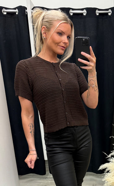 FREEQUENT Tota cardigan - coffee bean