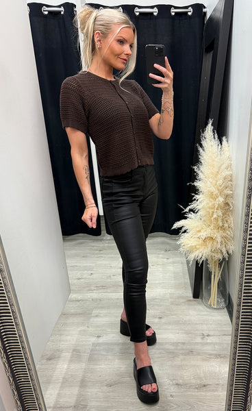 FREEQUENT Tota cardigan - coffee bean