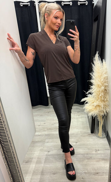 FREEQUENT Yrsa blouse - coffee bean