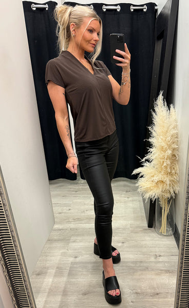 FREEQUENT Yrsa blouse - coffee bean