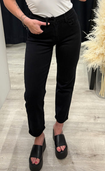 Teygju gallabuxur 8650-1 - MOM FIT