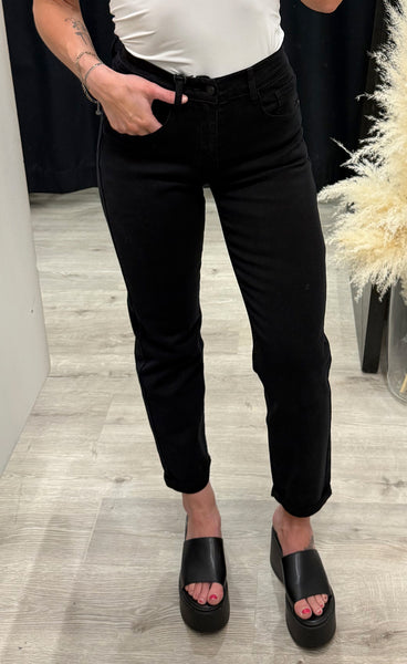 Teygju gallabuxur 8650-1 - MOM FIT