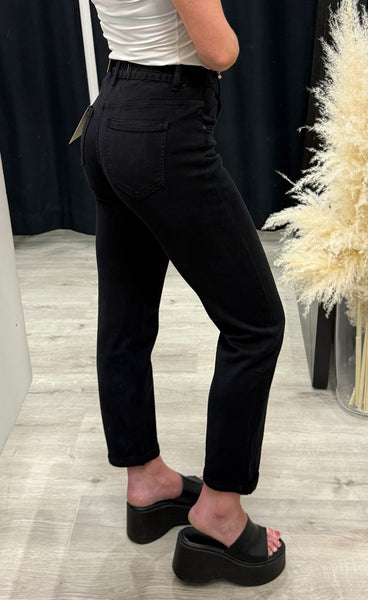 Teygju gallabuxur 8650-1 - MOM FIT