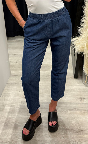 FREEQUENT Esronda pants - dark blue denim