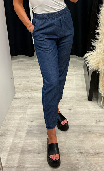 FREEQUENT Esronda pants - dark blue denim