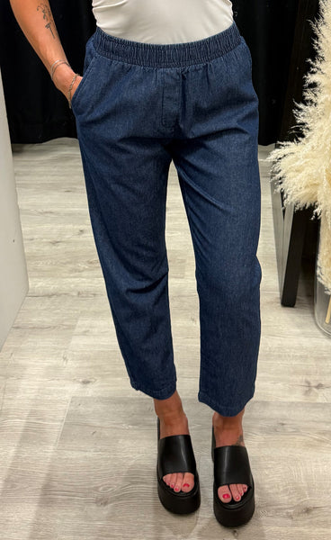 FREEQUENT Esronda pants - dark blue denim