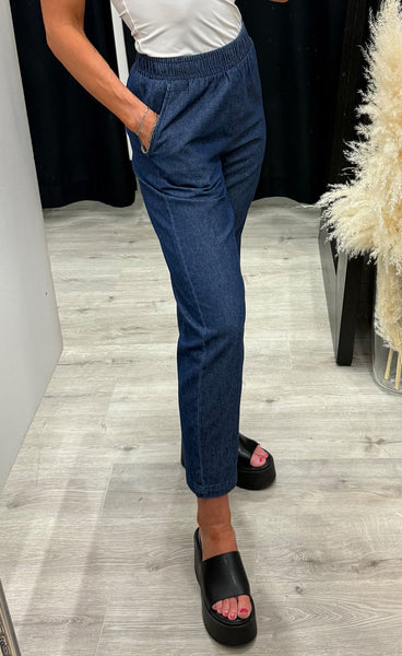 FREEQUENT Esronda pants - dark blue denim