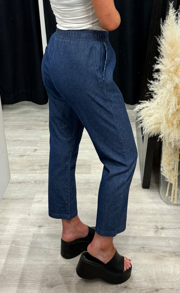 FREEQUENT Esronda pants - dark blue denim