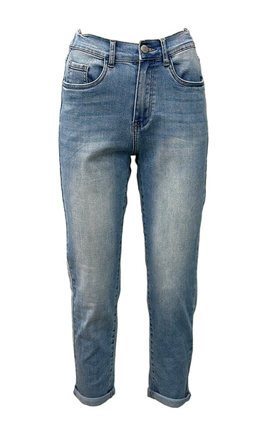 Teygju gallabuxur 16262-A - MOM FIT